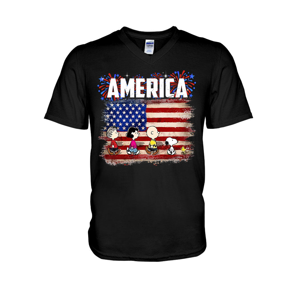 The White Dog - Independence Day T-shirt and Hoodie