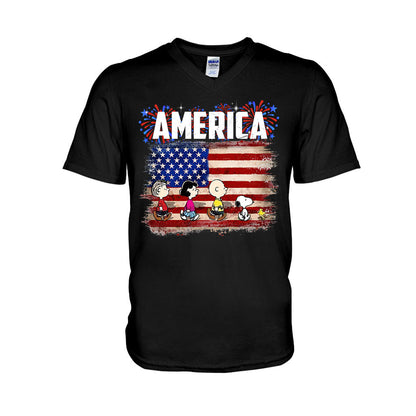 The White Dog - Independence Day T-shirt and Hoodie