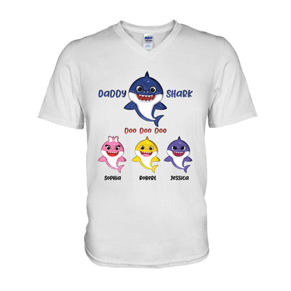 Shark Family, Father's Day Funny Gift - Personalized Father T-shirt And Hoodie