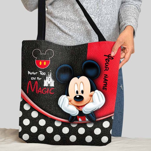 Never Too Old - Personalized Mouse Tote Bag