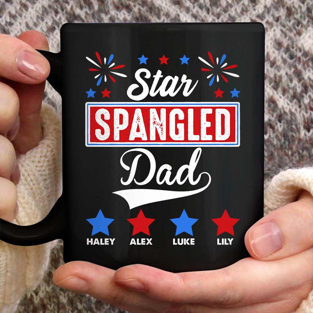 Star Spangled Dad - Personalized Independence Day Father Mug