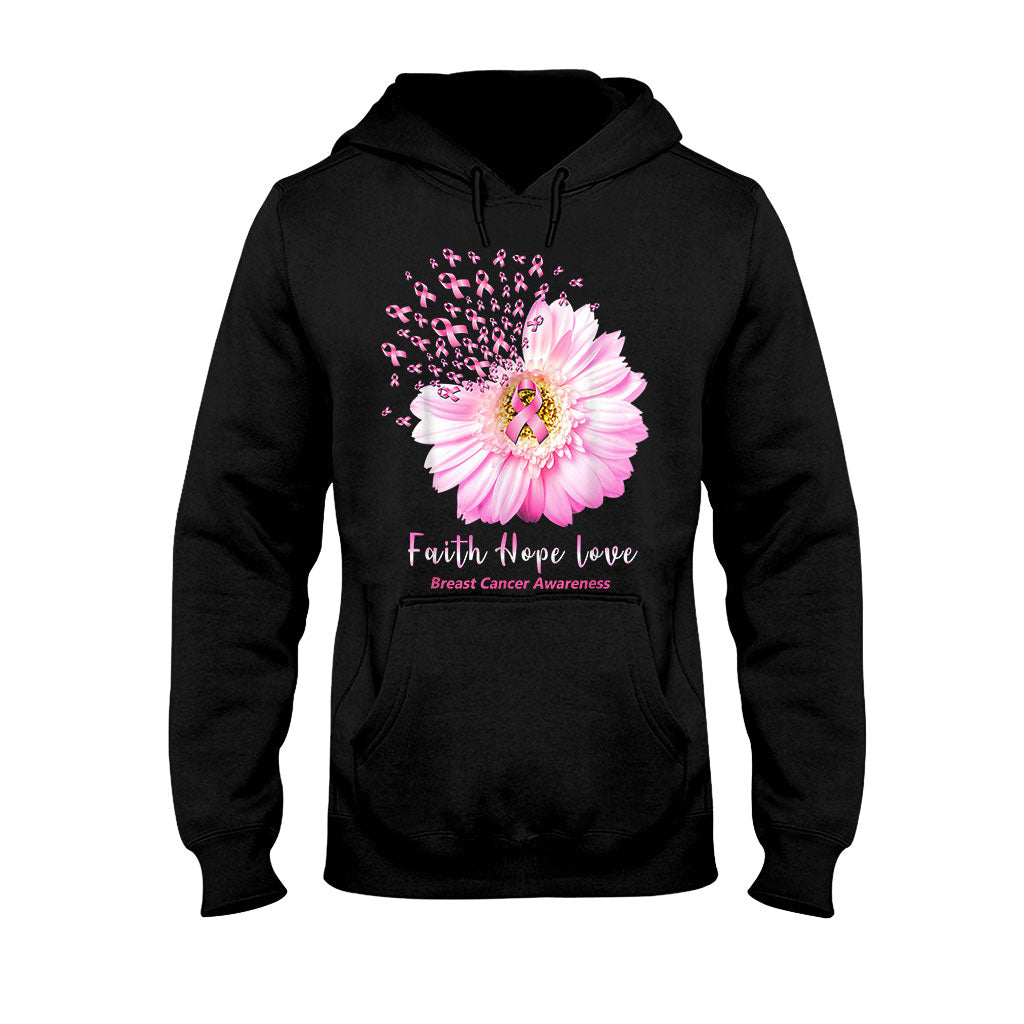 Faith Hope Love Breast Cancer Awareness T-shirt and Hoodie 092021