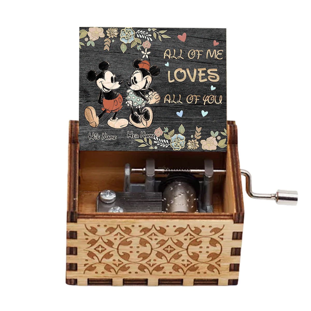 All Of Me Loves - Personalized Mouse Hand Crank Music Box