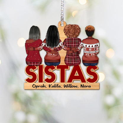 Sistas - Personalized Christmas Bestie Ornament