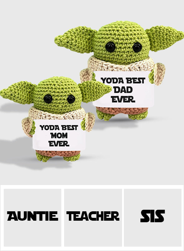 Best Mom / Dad / Grandma / Granpa / Aunt / Uncle / Sister / Brother Ever - Personalized The Force Hand Knitted Figurine