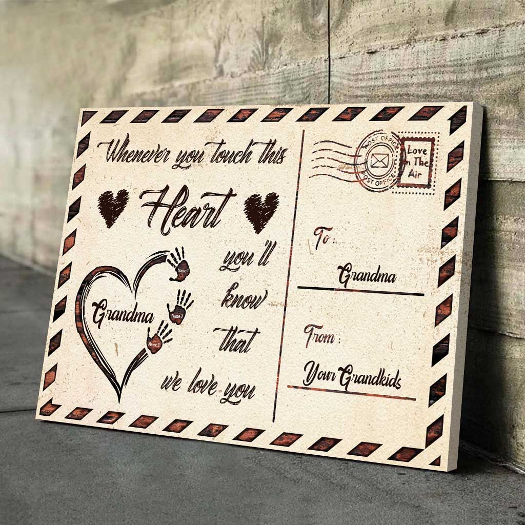 Whenever You Touch This Heart - Personalized Mother's Day Grandma Poster
