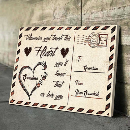 Whenever You Touch This Heart - Personalized Mother's Day Grandma Poster