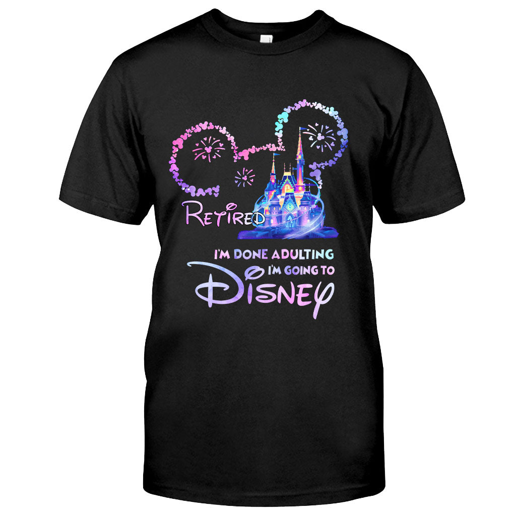 I'm Done Adulting - Personalized Mouse T-shirt and Hoodie