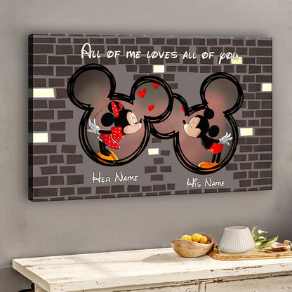 Home Is Where The Heart Is - Personalized Couple Mouse Canvas And Poster
