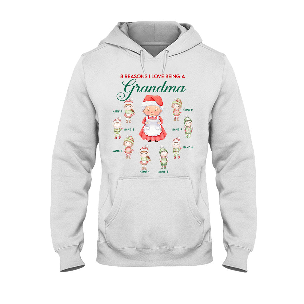 Reasons I Love Being A Grandma - Personalized Christmas Grandma T-shirt and Hoodie