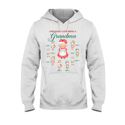 Reasons I Love Being A Grandma - Personalized Christmas Grandma T-shirt and Hoodie