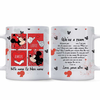 We're A Team - Personalized Couple Mouse Mug