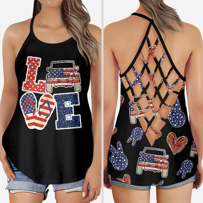 Wander Woman - Independence Day Car Cross Tank Top