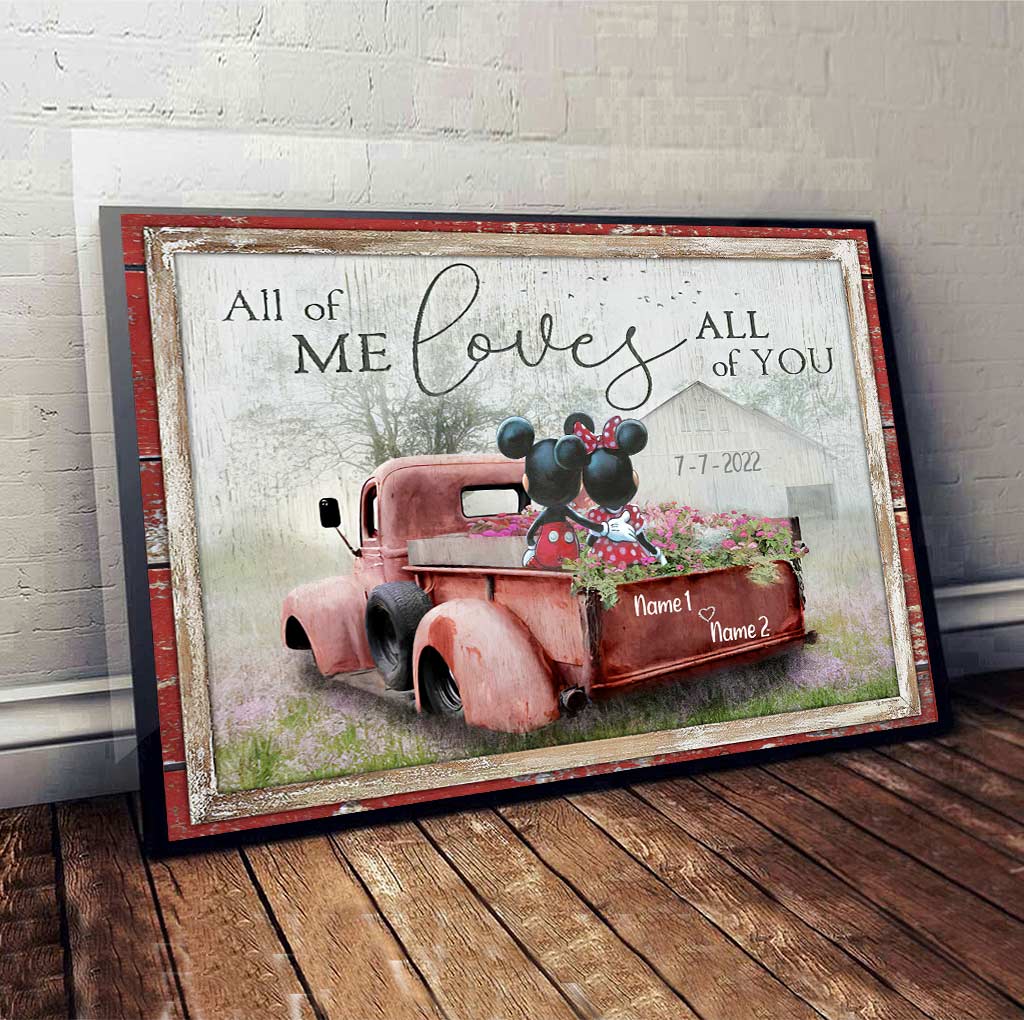 All Of Me Love All Of You - Personalized Mouse Canvas And Poster