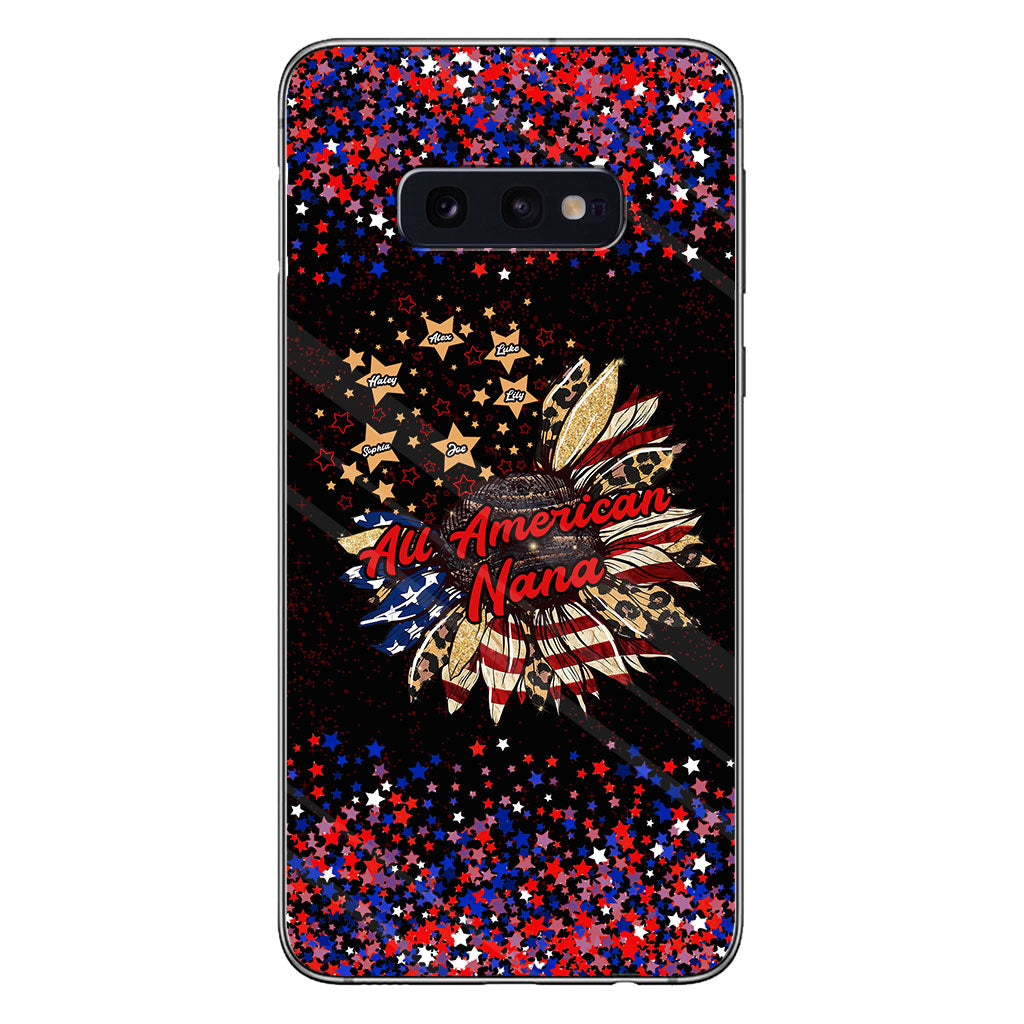 Nana's Flower - Personalized Independence Day Grandma Phone Case