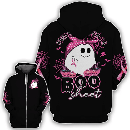 Breast Cancer Is Boo Sheet - Breast Cancer Awareness All Over T-shirt and Hoodie 0822