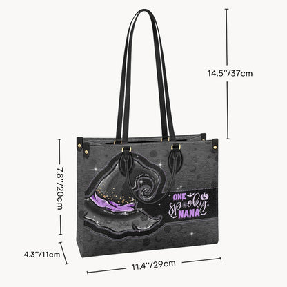 One Spooky Nana - Personalized Grandma Leather Handbag