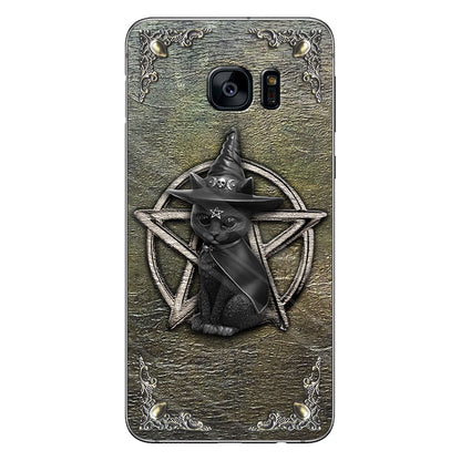 Mystical Witch - Personalized Halloween Black Cat Phone Case With 3D Pattern Print