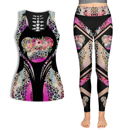 Pink Agate Sweet Mouse Ears - Hollow Tank Top and Leggings