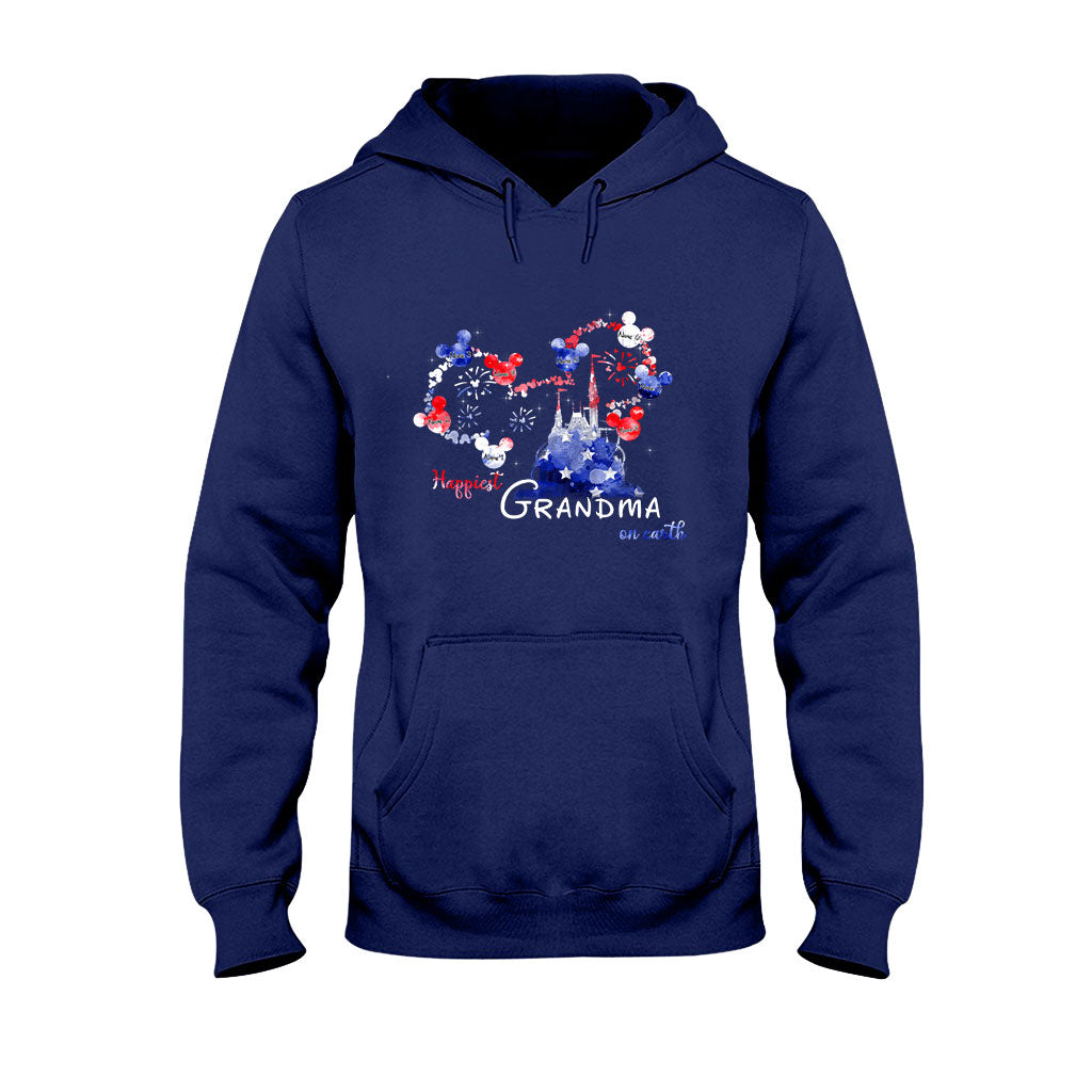 Happiest Grandma On Earth - Personalized Independence Day T-shirt and Hoodie