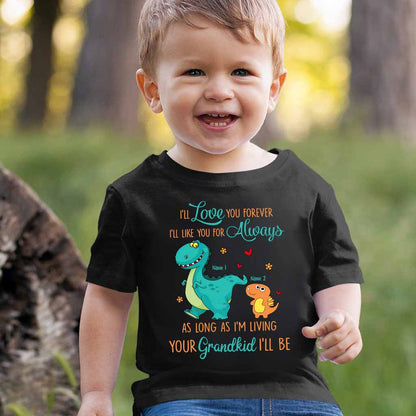 As Long As I'm Living Your Grandkid I'll Be - Personalized Mother's Day Grandma Kid Shirts