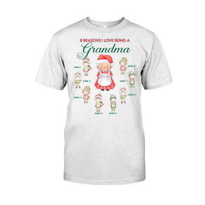 Reasons I Love Being A Grandma - Personalized Christmas Grandma T-shirt and Hoodie