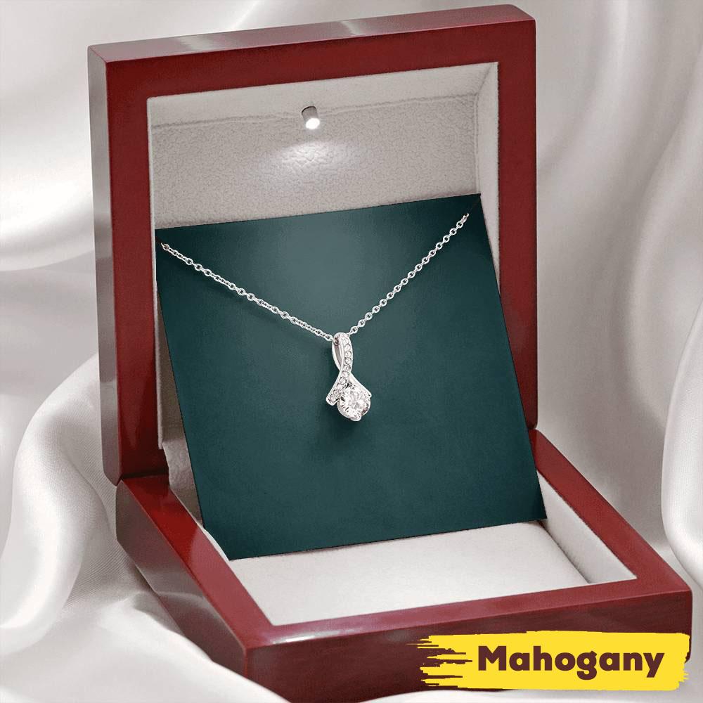 Grandma Gift Mothers Day Beauty - Grandma Petite Ribbon Necklace 0921