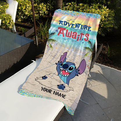 Summer Is Calling - Personalized Ohana Beach Towel