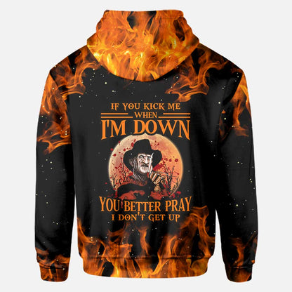 If You Kick Me - Personalized Halloween Sweet Dreams All Over T-shirt and Hoodie