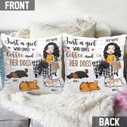 Just A Girl Who Loves Dog - Personalized Throw Pillow