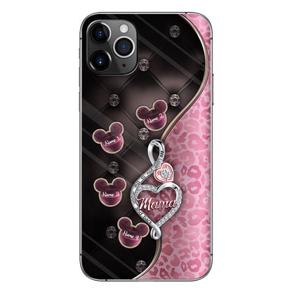 To The Moon And Back Rose Gold - Personalized Mother's Day Mouse Phone Case