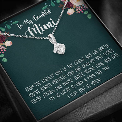 Best Mimi Ever - Grandma Petite Ribbon Necklace 0921