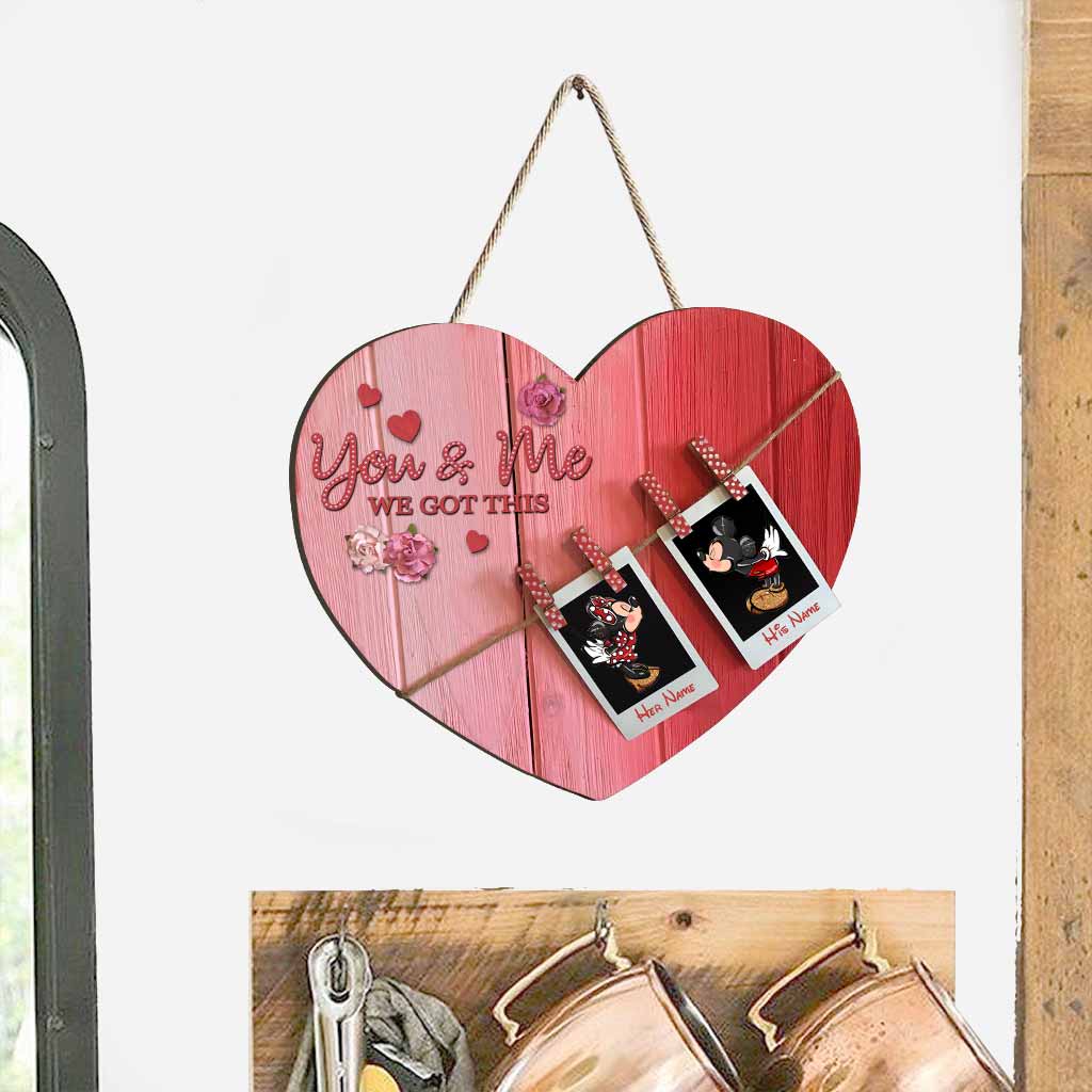 You And Me - Personalized Couple Mouse Wood Sign
