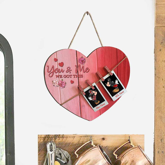 You And Me - Personalized Couple Mouse Wood Sign
