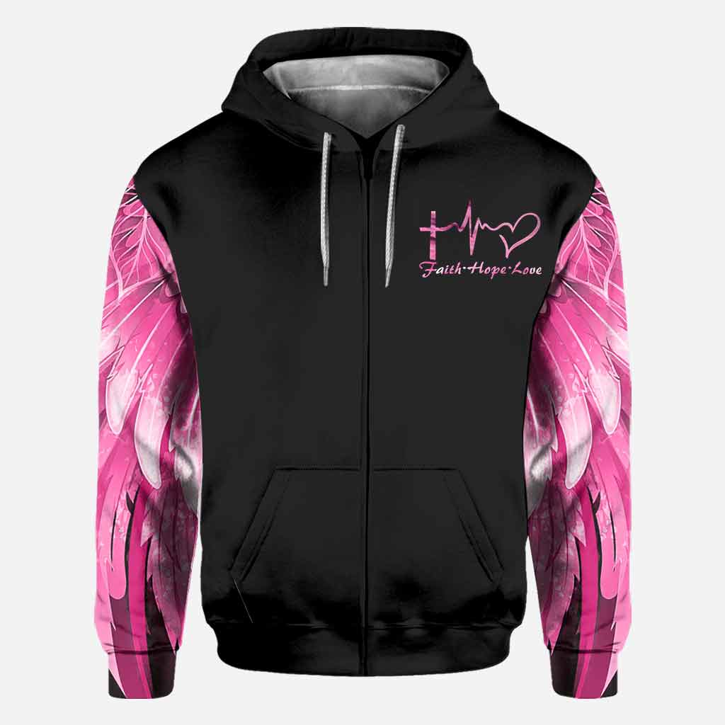 Breast Cancer True Cross Wings Breast Cancer Awareness All Over T-shirt and Hoodie