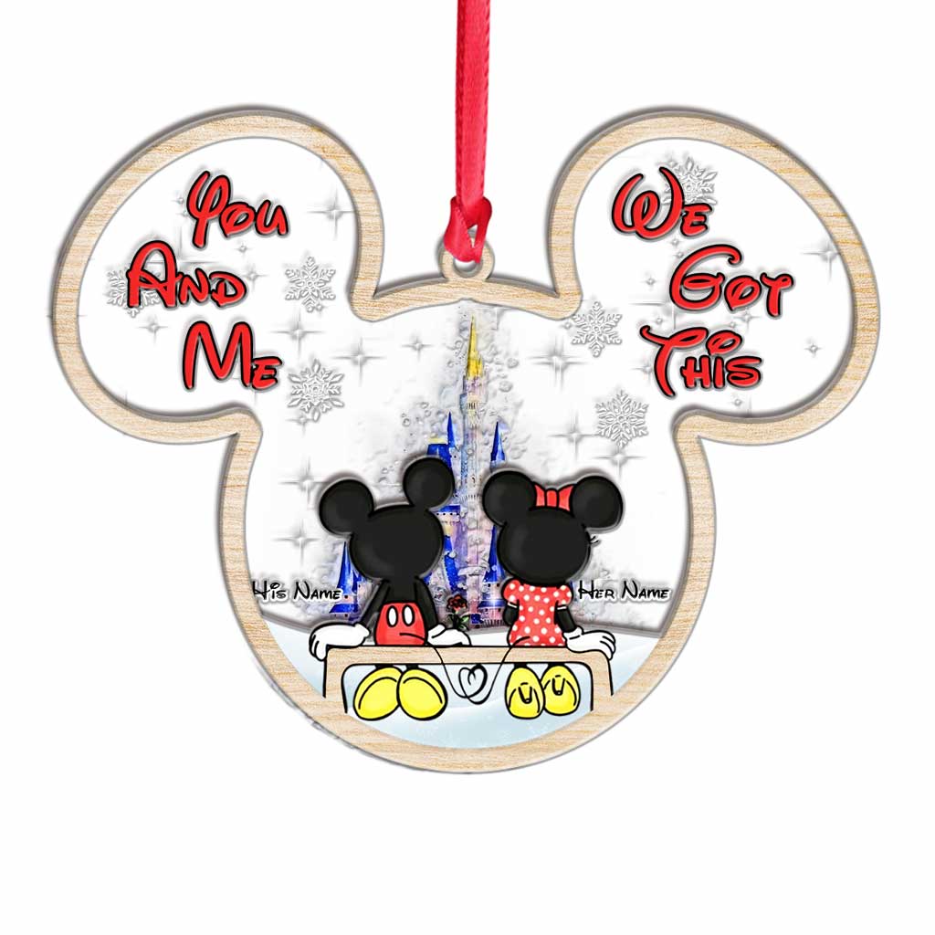 You And Me We Got This - Personalized Christmas Mouse Layers Mix Ornament