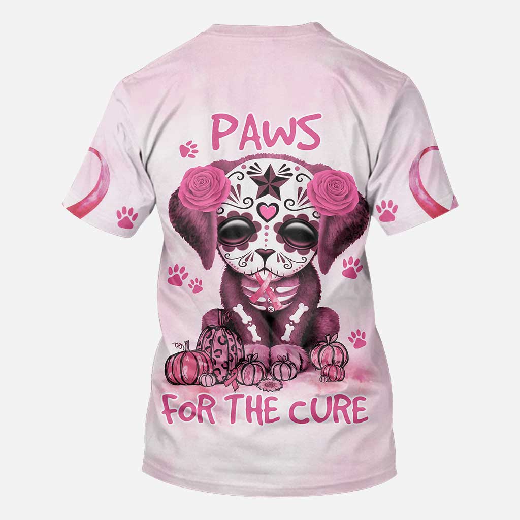 Fight Paws for the Cure Dog Breast Cancer Awareness All Over T-shirt and Hoodie