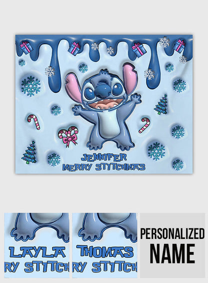 Merry Stitchmas - Personalized Ohana Wall Tapestry