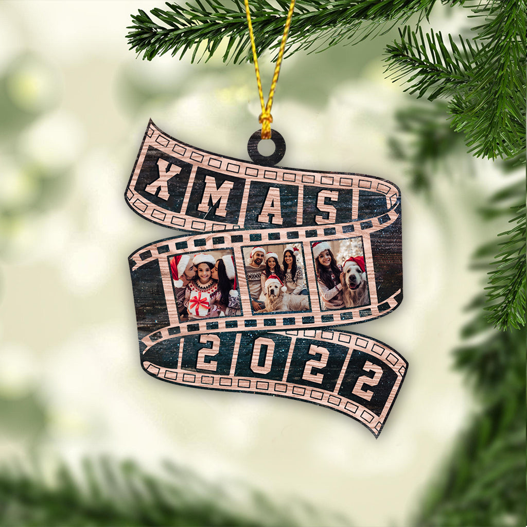 Family Film Roll Christmas 2022 - Personalized Christmas Family Ornament (Printed On Both Sides)