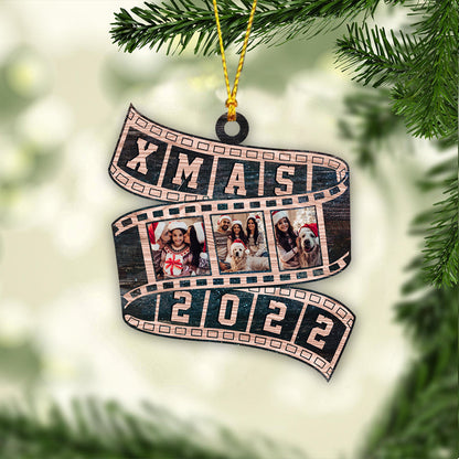 Family Film Roll Christmas 2022 - Personalized Christmas Family Ornament (Printed On Both Sides)