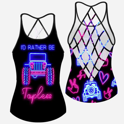 I'd Rather Be Topless - Car Cross Tank Top