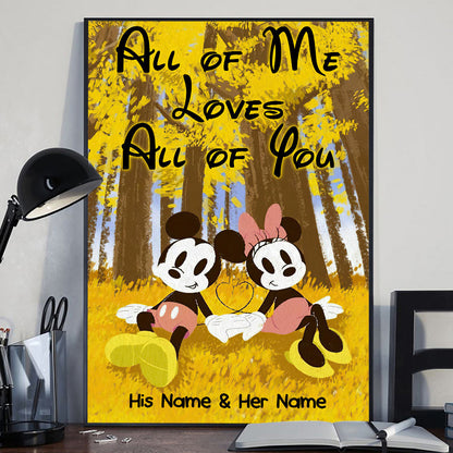 All Of Me Loves All Of You - Personalized Mouse Canvas And Poster