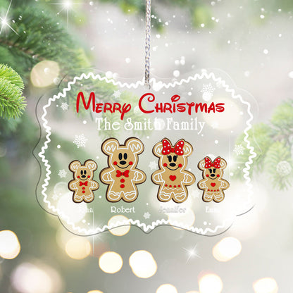 Merry Christmas - Personalized Mouse One-sided Ornament