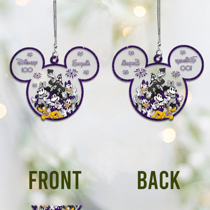 Magical 100th - Personalized Mouse Transparent Car Ornament