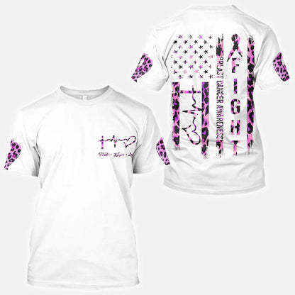 Breast Cancer Leopard Flag Breast Cancer Awareness All Over T-shirt and Hoodie
