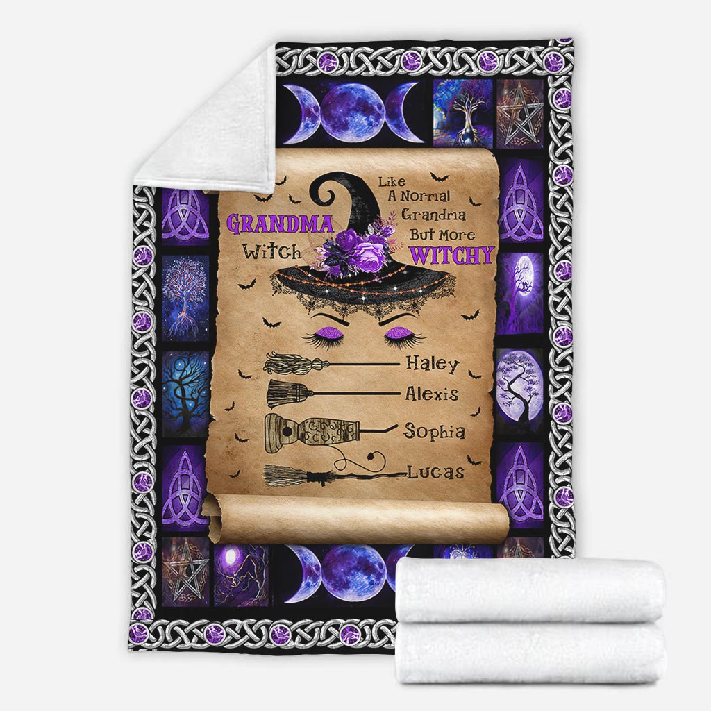 Grandma Witch - Personalized Grandma Blanket