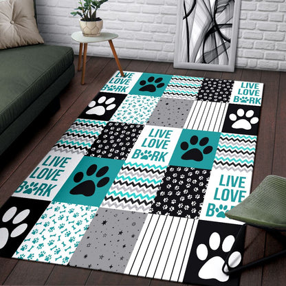 Live Love Bark Dog Rug 0622