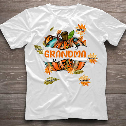 Grandma - Personalized Fall Grandma T-shirt and Hoodie