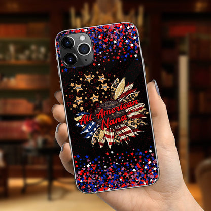 Nana's Flower - Personalized Independence Day Grandma Phone Case