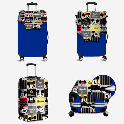 Let's Travel The World Together - Personalized Mouse Luggage Cover